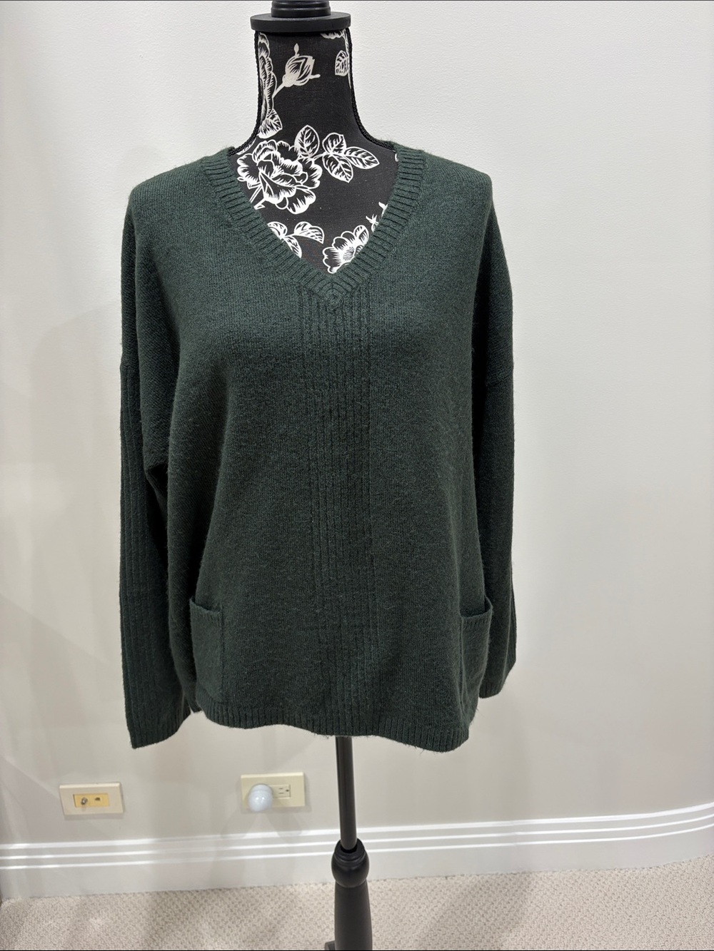 XCVI green sweater v-neck size medium